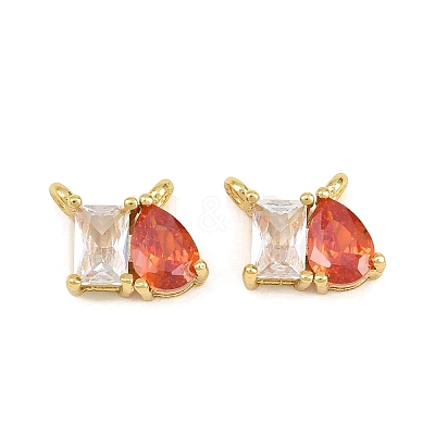 Brass Pave Cubic Zirconia Charms CU-CBA6A75-03G-06-1