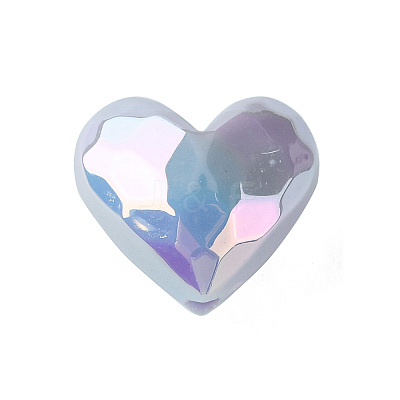 UV Plating Opaque Acrylic Beads X-MACR-M024-02-1