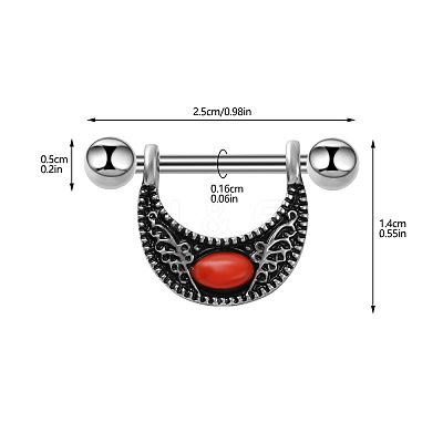 304 Stainless Steel & Resin Nipple Stirrup WG760B4-03-1