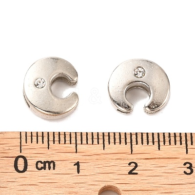 Letter Slider Beads for Watch Band Bracelet Making ALRI-O012-C-NR-1