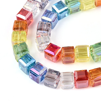 Transparency Glass Beads Strands GLAA-T025-04A-01-1