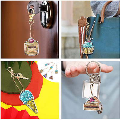DIY Diamond Painting Keychain Kits DIY-SC0016-59-1