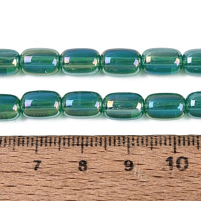 Electroplate Imitation Jade Glass Beads Strands EGLA-Q132-03B-B04-1