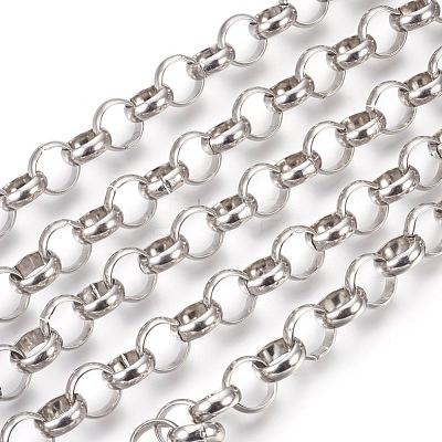 Tarnish Resistant 304 Stainless Steel Rolo Chains CHS-L017-18B-1