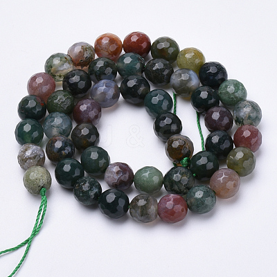 Natural Indian Agate Beads Strands G-S281-23-6mm-1