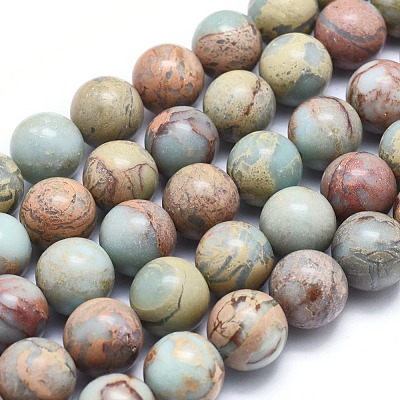 Natural Aqua Terra Jasper Beads Strands G-N0128-48F-4mm-1