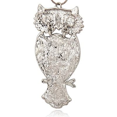 Tibetan Style Alloy Bird Large Pendants PALLOY-J127-01AS-1
