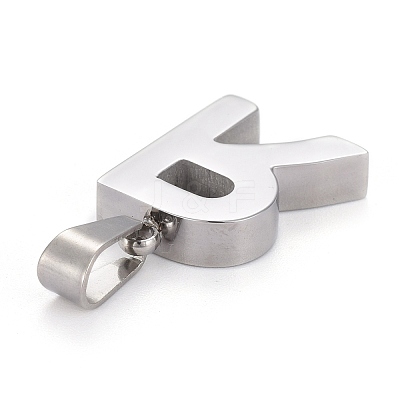 Non-Tarnish 304 Stainless Steel Letter Pendants STAS-H127-R-P-1