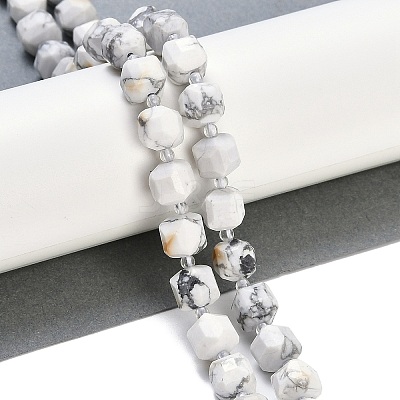 Natural Howlite Beads Strands G-B125-O01-01-1