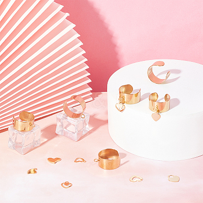 DIY Charms Cuff Ring Making Kit STAS-UN0051-38-1