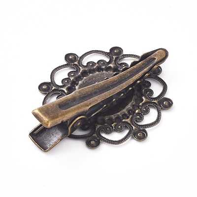 Hair Accessories Iron Alligator Hair Clip Findings IFIN-L035-01AB-NF-1