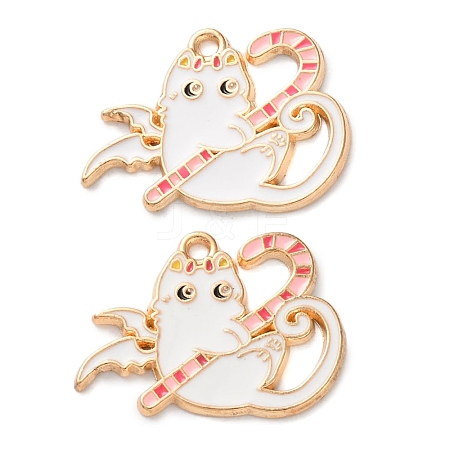 Halloween Alloy Enamel Pendants ENAM-Z022-02G-1