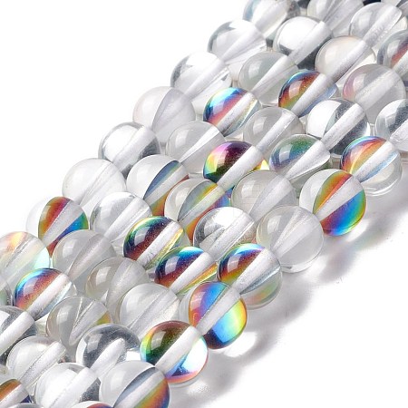 Synthetic Moonstone Beads Strands G-E573-02B-21-1