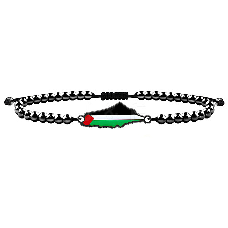 Palestine Map 304 Stainless Steel Enamel Link Bracelets FS-WGEA228-07-1