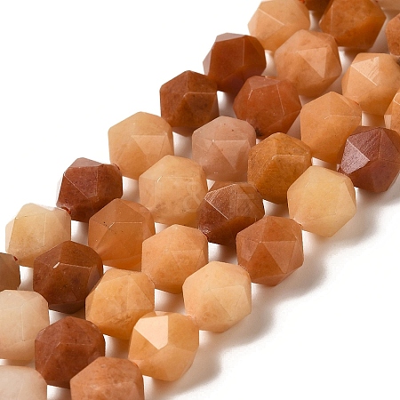 Natural Red Aventurine Beads Strands G-K382-A19-03-1