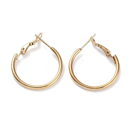 Ring 304 Stainless Steel Hoop Earrings for Women Men EJEW-B049-02A-G-1