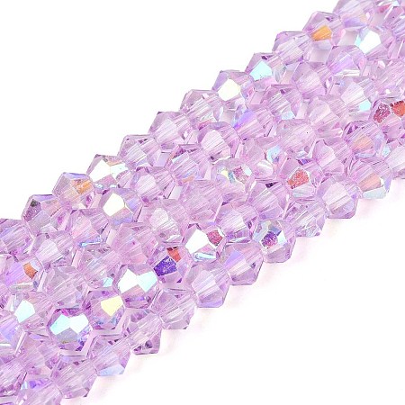 Transparent Glass Beads Strands LS-EGLA-N021-4mm-04-1