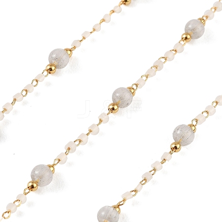 Handmade Brass Glass Beaded Chains GL-CBA1C06-01G-06-1
