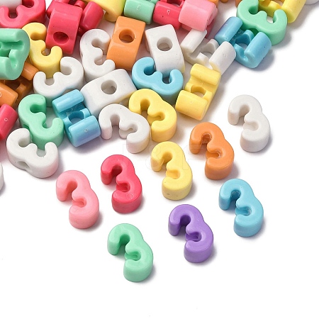Opaque Acrylic European Beads OACR-S072-04F-1