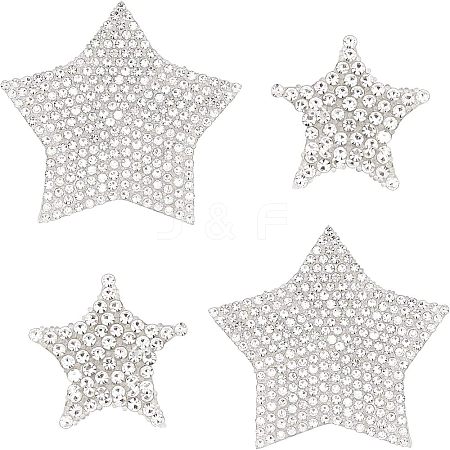 Star Shape Glass Rhinestone Car Stickers RB-FH0001-001-1