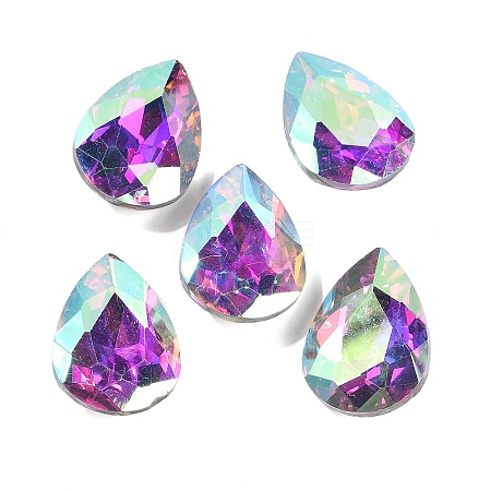 Pointed Back Glass Rhinestone Cabochons RGLA-T081-18x25mm-05-1