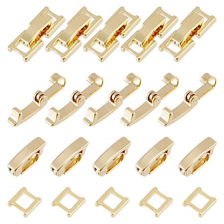 DICOSMETIC 60Pcs 2 Styles Eco-Friendly Brass Watch Band Clasps KK-DC0003-99-1