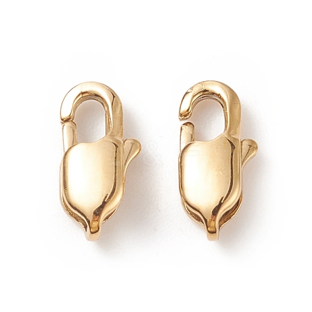 Ion Plating(IP) 304 Stainless Steel Lobster Claw Clasps X-STAS-F094-05A-G-1