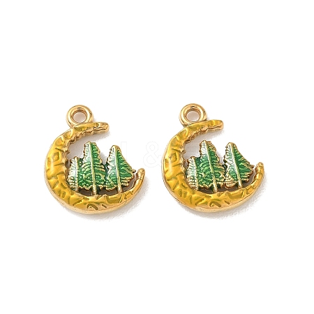 304 Stainless Steel Enamel Pendants STAS-L316-02G-1