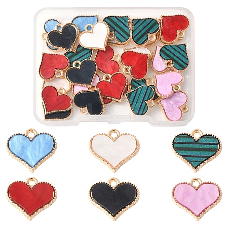 30Pcs Alloy Enamel Charms ENAM-FS0002-68-1