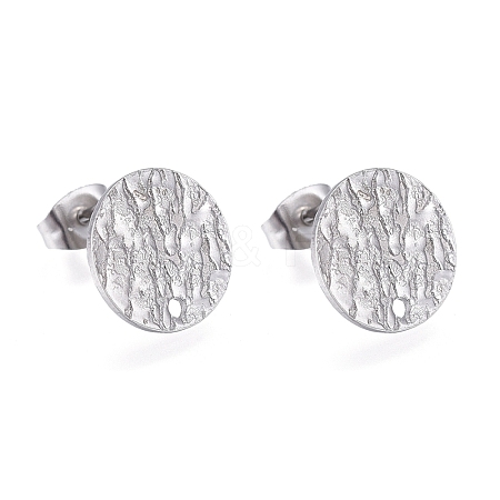 Non-Tarnish 304 Stainless Steel Stud Earring Findings X-STAS-M228-U01-01P-1