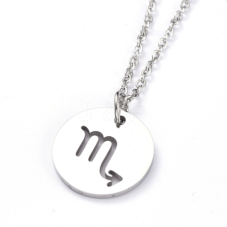 304 Stainless Steel Pendant Necklaces NJEW-E147-05P-1