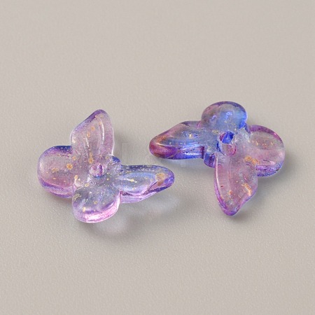Handmade Golde Sand Lampwork Beads LAMP-WH0001-11F-1