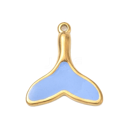 304 Stainless Steel Enamel Pendants SA-CBA8A4A-06G-1
