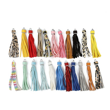 PU Leather Tassel Pendant Decorations FIND-K027-01P-1