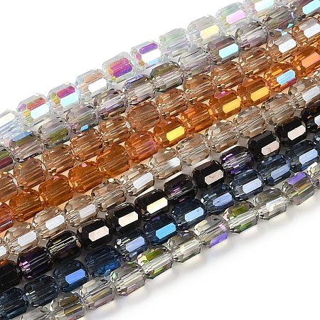 Electroplate Glass Beads Strands GLAA-G112-07-1