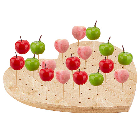 Heart Bamboo Lollipop Display Stands ODIS-WH0030-87-1
