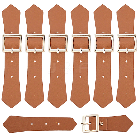 8 Sets PU Leather Sew on Toggle Buckles AJEW-HS0001-54D-1