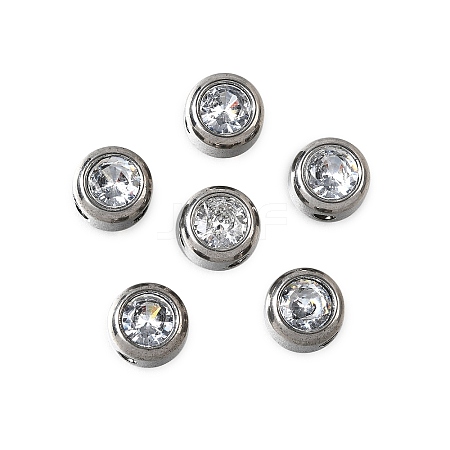 201 Stainless Steel Rhinestone Beads STAS-F318-02P-1