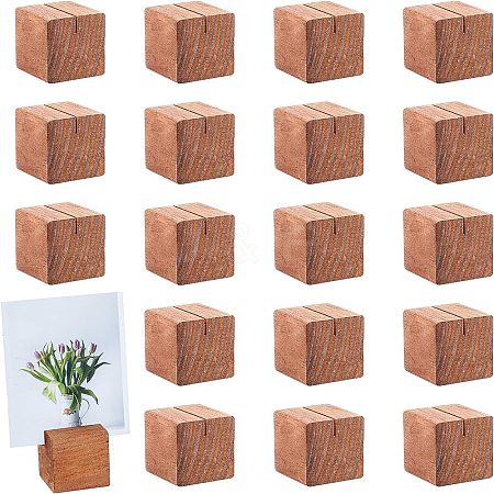 Pine Wood Business Cards Display Frame ODIS-WH0010-24-1