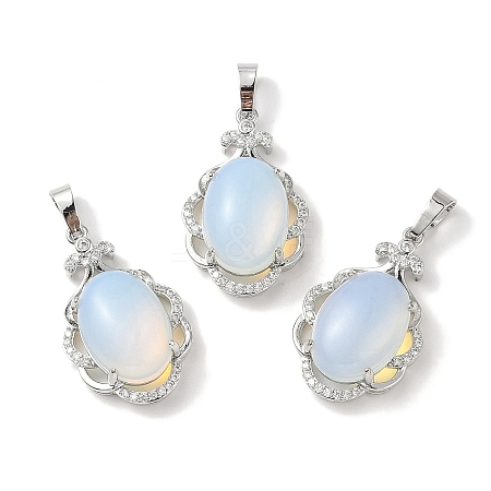 Opalite Oval Pendants G-NH0025-15P-24-1