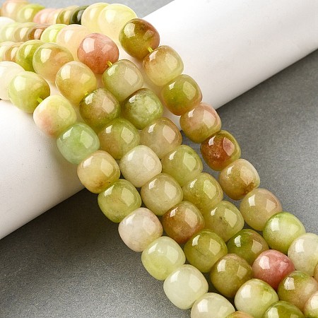 Natural Dyed White Jade Beads Strands G-U023-B03-03-1