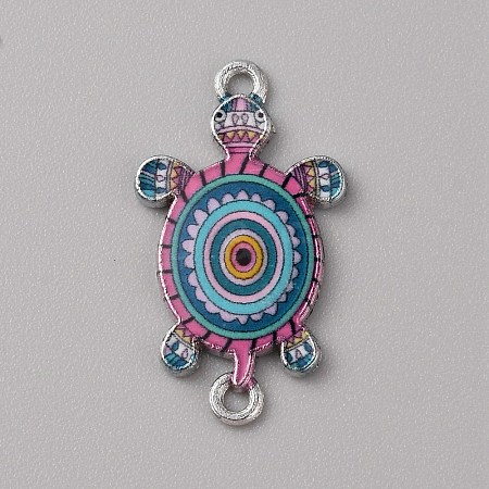 Alloy Enamel Connector Charms ENAM-WH0061-47K-1
