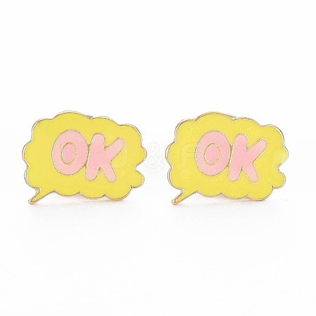 Word OK Enamel Pin LS-PALLOY-S132-292-1
