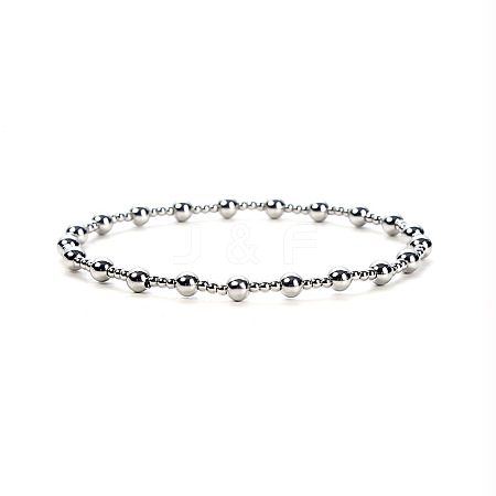 Classic Stainless Steel Ball Chains Stretch Bracelets for Women SB9710-2-1