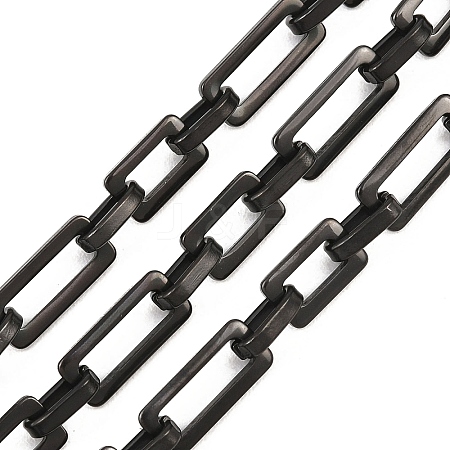 201 Stainless Steel Rectangle Link Chains Chains CHS-F024-06EB-1