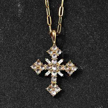 304 Stainless Steel Pendant Necklaces NJEW-H070-04G-1