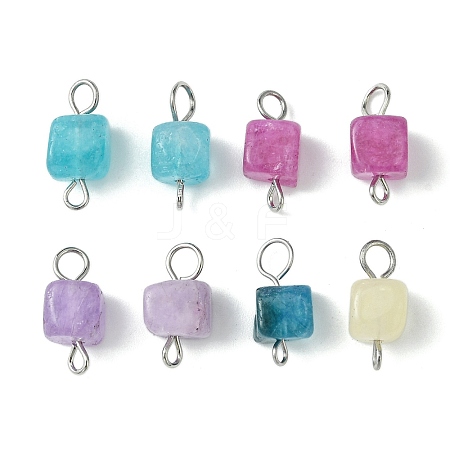 Natural Dolomite Connector Charms PALLOY-JF03178-1