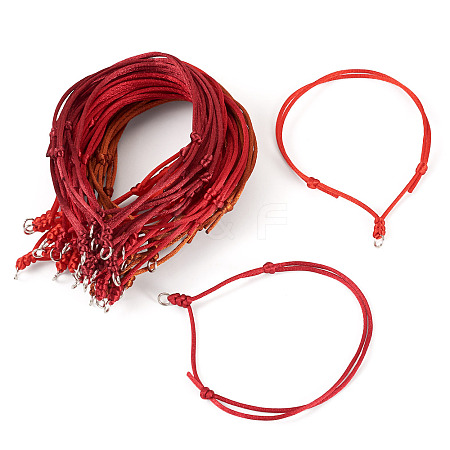 40Pcs 4 Colors Adjustable Nylon Cord Bracelets Making BJEW-TA00672-1