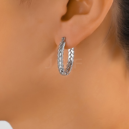 Stainless Steel Irregular Geometric Fashion Hoop Earrings for Women WL3823-4-1