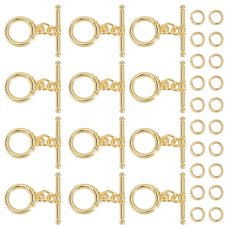 15Pcs Brass Toggle Clasps KK-ME0002-35-1